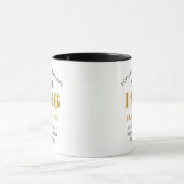 Mug 60e anniversaire 1966 Ajouter un nom Élégant (Centre)