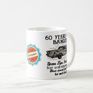Mug 60e anniversaire 60 Funny Vintage Car personnalisé