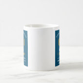 Mug 60e Anniversaire Bleu Et Or Ajoutez Votre Nom (Centre)