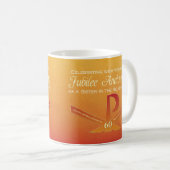 Mug 60e anniversaire de jubilé Nun Pax Cross, Orange (Devant droit)