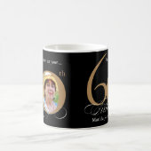 Mug 60e anniversaire de la typographie photo personnal (Centre)