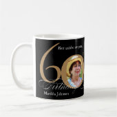 Mug 60e anniversaire de la typographie photo personnal (Gauche)