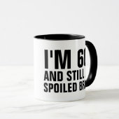 MUG 60E ANNIVERSAIRE FUNNY CAFÉ MUGS, BRAT (Devant droit)