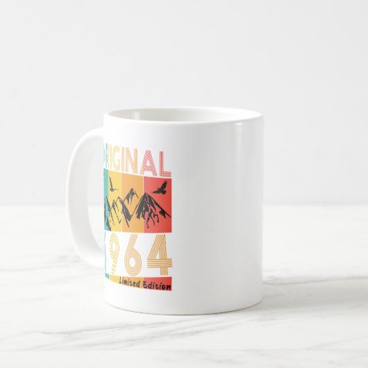 Mug 60e anniversaire homme femme cadeau original Vinta (Devant gauche)