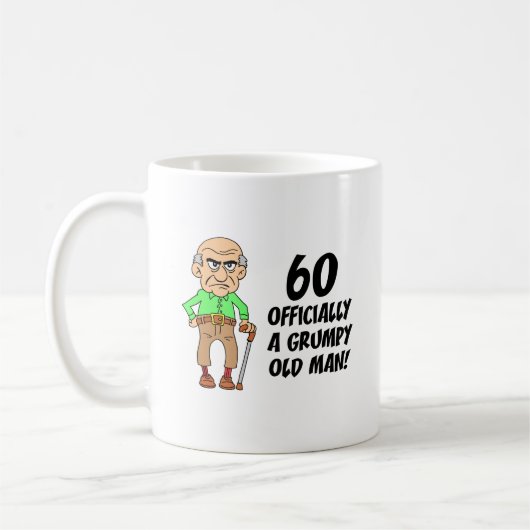 Mug 60e anniversaire officiellement Grumpy Old Man Cof (Gauche)