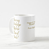 Mug 60e Anniversaire Or Soixante Acrostique (Devant gauche)