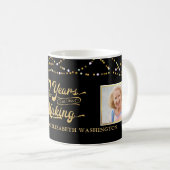 Mug 60e anniversaire puis maintenant Photos Black Gold (Devant droit)
