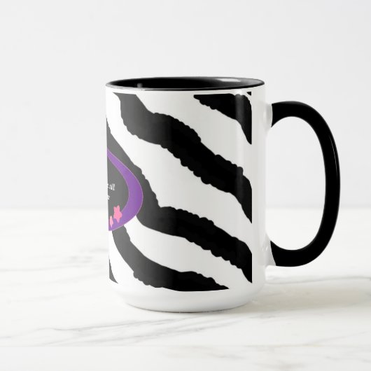 Mug 60e anniversaire Zebra Fur Imprimer (Droite)