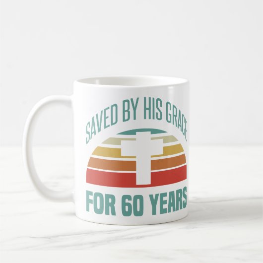 Mug 60e cadeau d'anniversaire pour les chrétiens (Gauche)