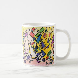 Mug 60s Peter Max aquarelle coloré profil confitti