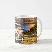 Mug 60s Retro Traveler Hippie Bus Camper Van Lake Life (Devant droit)