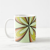 Mug 60s super les années 70 Hippie Fleur Lime Retro No (Gauche)
