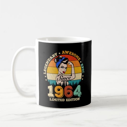 Mug 61 ans Anniversaire 1964 Vintage 61e anniversaire  (Gauche)