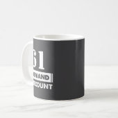 Mug 61 Birthday Gift Funny Demand Recount 61 Years Old (Devant gauche)