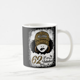 Mug 62 Ans Fabuleux Melanin Girl Leopard 62th Bi