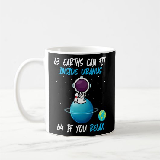 Mug 63 Terres Peuvent S'Adapter Dans Uranus Funny Astr (Gauche)