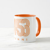 Mug 6453 ALUMNI Bouge orange et blanche (Devant droit)