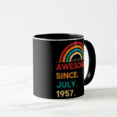 Mug 65 ans Awesome depuis Juillet 1957 Cadeaux 65e (Devant droit)