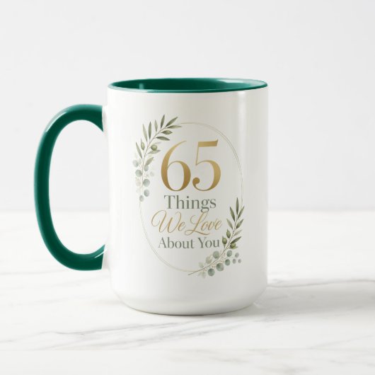 Mug 65 choses que nous aimons chez maman (Gauche)