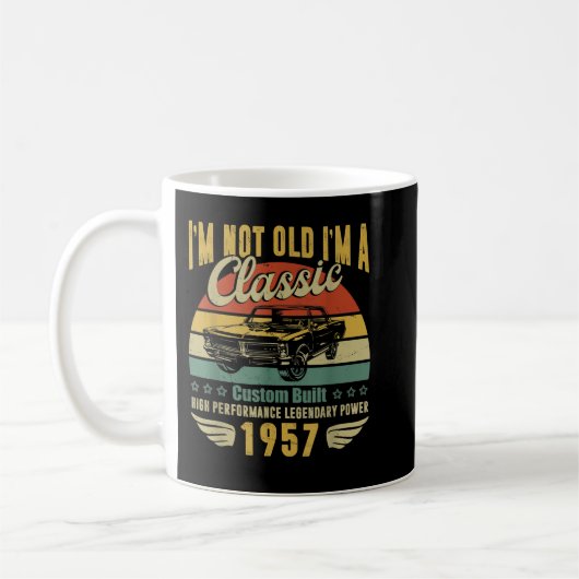 Mug 65e anniversaire Cadeaux pour hommes Retro 65e ann (Gauche)