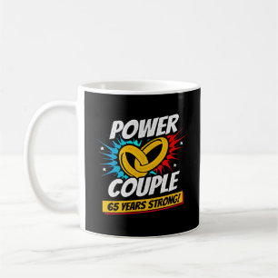 Mug 65e anniversaire Couples mariés 65 ans de force