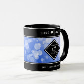 Mug 65e anniversaire de l'élégant Mariage Blue Sapphir (Devant droit)