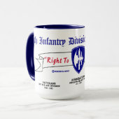 Mug 65e Division d'infanterie Association de café-mug (Devant gauche)