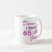 Mug 65e Humour d'anniversaire (Devant droit)