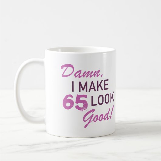 Mug 65e Humour d'anniversaire (Gauche)
