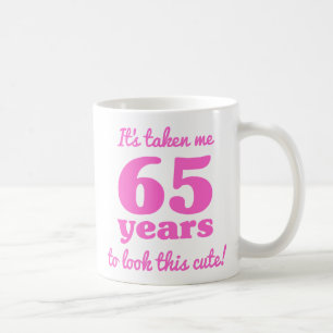 Mug 65ème anniversaire mignon pour les femmes