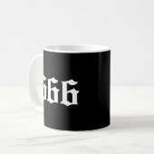 Mug 666 Numéro Du Symbole Satanique De La Bête (Devant gauche)