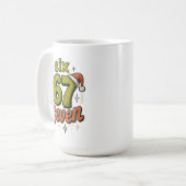 Mug 67, 6-7 mème, 6 7 drôle, 67 Noël (Devant gauche)