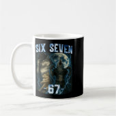 Mug 67 Alpha Wolf Meme Funny Graphic Tee Six Seven Hum (Gauche)