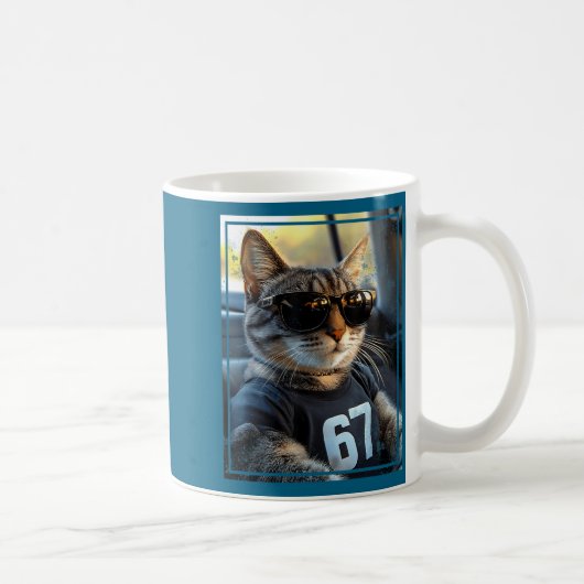 Mug 67 And Still Cool Funny Birthday Meme Cat  (Droite)