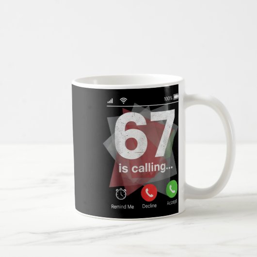 Mug 67 Appelle Drôle Génération Z Slang Meme Écran de (Droite)