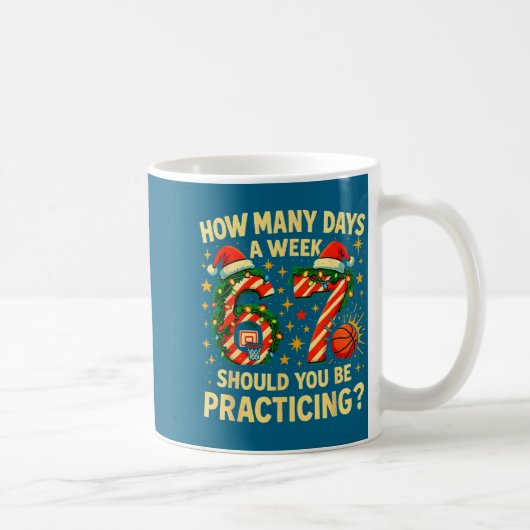 Mug 67 Basketball Christmas Funny Practice Meme Gift  (Droite)