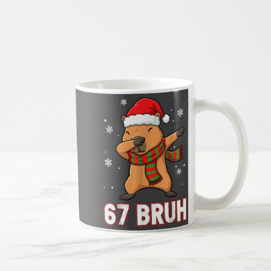 Mug 67 Bruh Six Seven Meme Capybara Christmas Kids Boy (Droite)