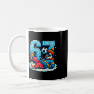 Mug 67 Cadeau de mème d'hiver drôle de football de pin