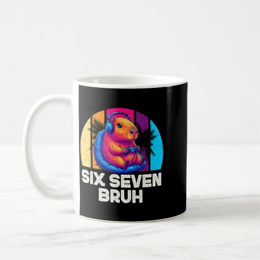 Mug 67 Capybara Funny Six Seven Bruh Capybara Video Ga (Gauche)