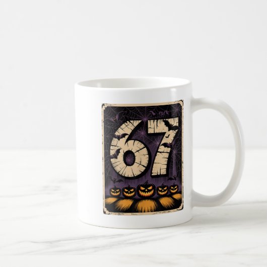 Mug 67 Chemise Mème _ Six Sept Drôle Halloween Design (Droite)