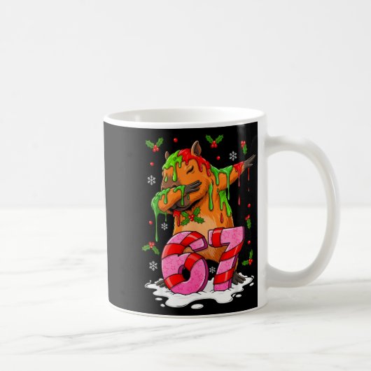 Mug 67 Christmas Funny 67 Brainrot Youth Kids Capybara (Droite)