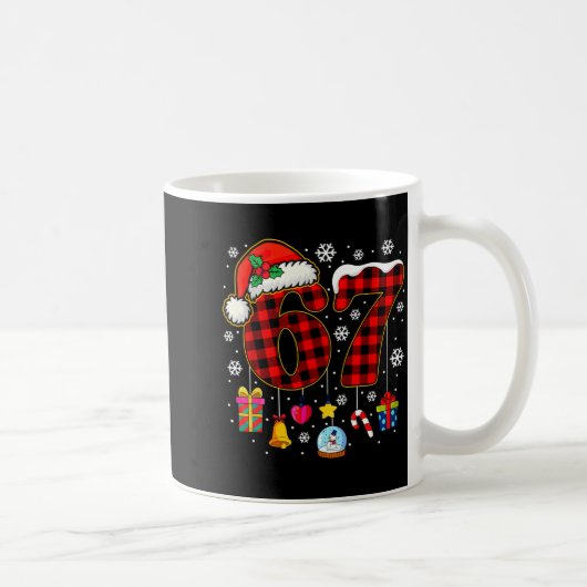 Mug 67 Christmas Red Plaid 6 7 Six Seven Boys Christma (Droite)