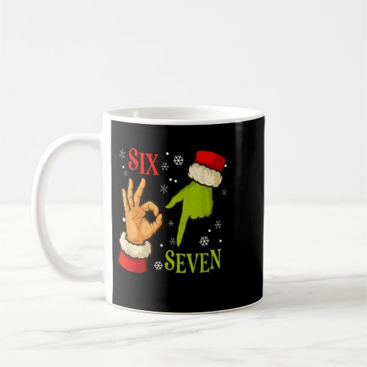 Mug 67 Christmas Santa Claus Green 6 7 Internet Meme X (Gauche)