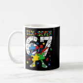 Mug 67 conscience de l'autisme puzzle dabbant six sept (Gauche)