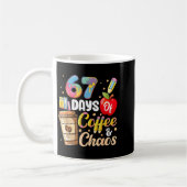 Mug 67 Days Of Coffee & Chaos Funny Teacher Six Se (Gauche)