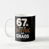 Mug 67 Days Of Coffee Teachers Retro School Six Seven  (Gauche)