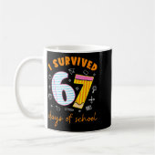 Mug 67 Days Of School Cool Teacher Design (Gauche)