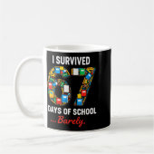 Mug 67 Days Of School Funny I Survived Six Seven Meme (Gauche)