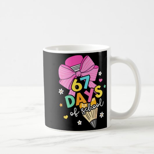 Mug 67 Days Of School Girls Coquette Bow 67th Day Of S (Droite)