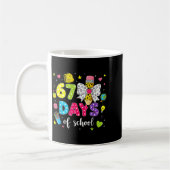 Mug 67 Days Of School Girls Coquette Bow Pencil 67 Day (Gauche)